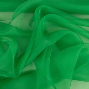 Chiffon Georgette Organza: Silk Organza Deadstock - Emerald