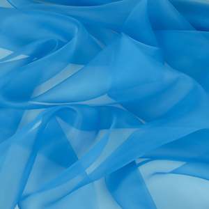 Chiffon Georgette Organza: Silk Organza Deadstock - Bright Blue