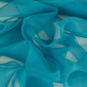 Silk Organza Deadstock - Aqua