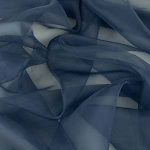 Chiffon Georgette Organza: Silk Organza Deadstock - Admiral