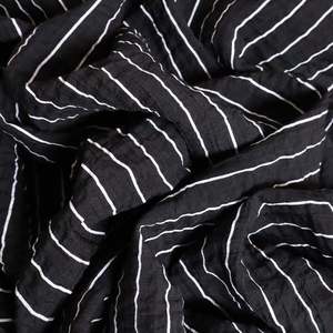 Hurdle Cotton Nylon Pinstripe Shirting - Black