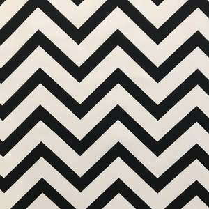 Printed Canvas - Black Chevron