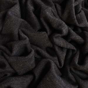 100% Merino Interlock Knit 250gsm - Black