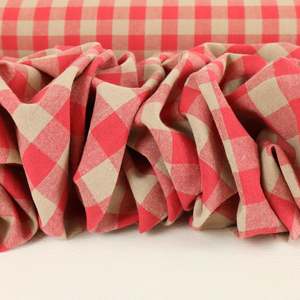 All Fabric: Yarn Dyed Washed Cotton Gingham - Cherry