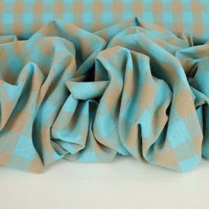 Yarn Dyed Washed Cotton Gingham - Aqua