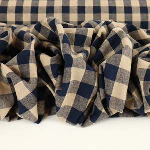 Yarn Dyed Washed Cotton Gingham - Navy