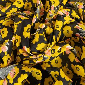 Lightweight Silk Linen Slub Print Deadstock - Mika