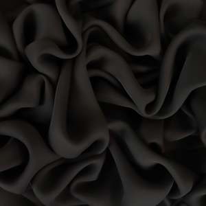 All Fabric: Fluid Polyester Matte Satin Deadstock - Black