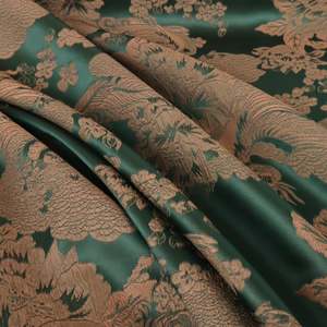 Sonata Two Tone Jacquard Satin – Emerald Green