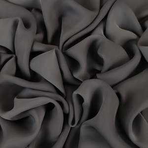Fluid Polyester Matte Satin Deadstock - Grey