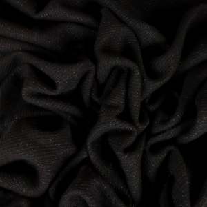 Fabric Wool: Wool Blend Coating Designer Ends Deadstock - Edie Black Sparkle