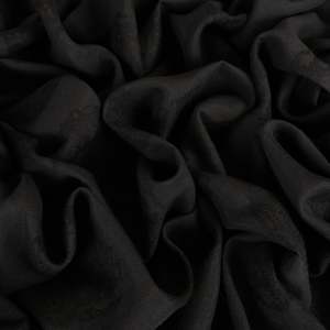 Linen Blend Woven Spot - Black