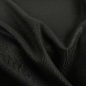 Japanese 100% Wool Twill Coating Deadstock - Kanebo Black