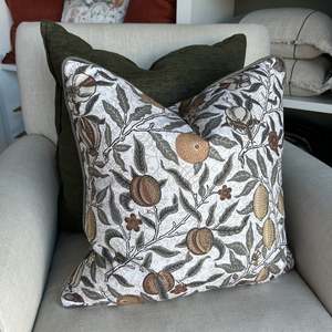 Homewares: William Morris Fruit Flax Cushion