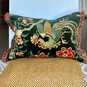 Homewares: Chifu Velvet Cushion w Ruche