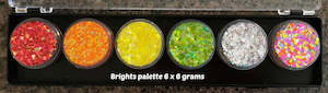 Fairy Snuff glitter paste Brights palette 6 x 6gm