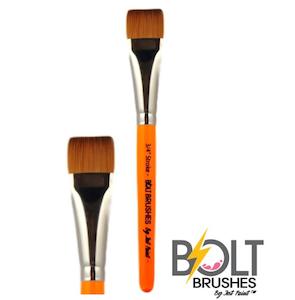 Bolt Brushes By Jest Paint: BOLT 3/4" One stroke flat brush - pointed handle