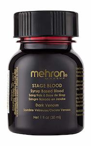 Special Effects: Mehron Stage blood - Dark venous with brush 30ml