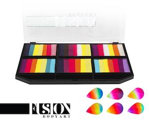 Fusion Rainbow Cakes: Fusion Petal palette - Leanne's Vivid rainbow