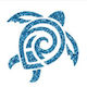 Glitter tattoo stencils - Turtle - 5pcs