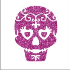 Glitter Tattoo Stencils 1: Glitter tattoo stencils - Sugar skull - 5pcs