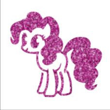 Glitter Tattoo Stencils 1: Glitter tattoo stencils - Pony - 5pcs