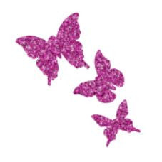 Glitter Tattoo Stencils 1: Glitter tattoo stencils - Butterflies - 5pcs