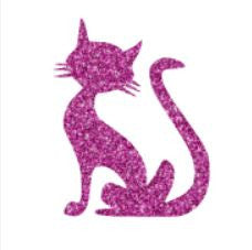 Glitter Tattoo Stencils 1: Glitter tattoo stencils - Cat - 5pcs