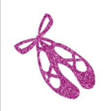 Glitter Tattoo Stencils 1: Glitter tattoo stencils - Ballet slipper - 5pcs
