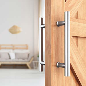 Barn Door Hardware: Round 300mm Stainless Steel Push Pull Door Handle for Wood and Glass Doors
