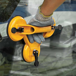 Bathroom Accessories: 2x 150kg Load Aluminum Triple Suction Cup Pad Glazer Glass Sucker Remover Lifter