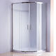 90x90cm Rounded Curved Shower Base in White