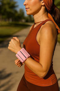 Gym Weights: 2-Piece Ankle & Wrist Weights – 2kg Pair Adjustable Workout Bangles (Pink)