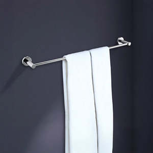 Bathroom Accessories: Chrome Towel Bar Rail – Modern Bathroom Accessory for Wall-Mounted Towel Storage