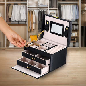 Health And Beauty: Jewellery Storage Box – Organiser Case for Rings, Necklaces and Accessories Display