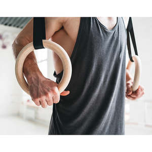 Sports Fitness: Birch Wood Gymnastic Rings