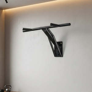 Wall Mounted Pull Up Bar 2 IN 1 Pull Up Dip Bar Station Outdoor Strength Training Home Gym