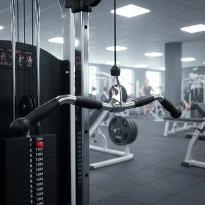 Sports Fitness: Randy & Travis Rubber-Coated Revolving Curl Row Bar Attachment for Versatile Gym Cable Training