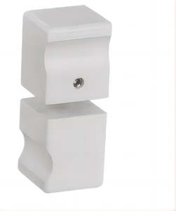 Brass Shower Door Square knob Handle in White