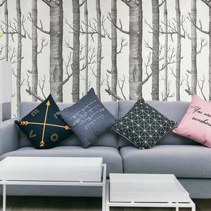 Wallpaper White Birch Tree Roll – Non-woven Decorative Wall Covering for Home &hellip;