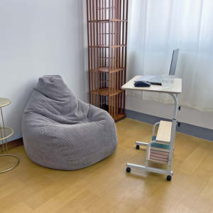 Height Adjustable Rolling Overbed Table – 60cm Mobile Computer & Study Desk on Wheels