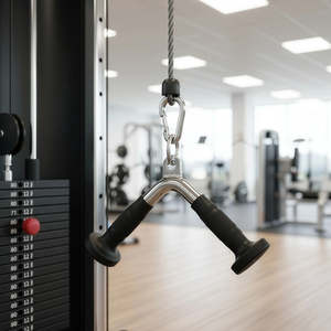 Randy & Travis Rubber-Coated Tricep Pushdown Bar Attachment