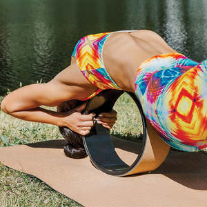 Yoga Pilates Wheel – Cork Circle Prop for Stretching, Balance, Backbends & Core Training