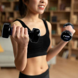 Gym Weights: 5kg PVC Coated Dumbbell Pair Hand Weights for Home Fitness Training