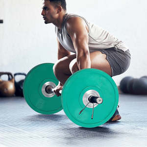 Sports Fitness: 2x10kg PRO Olympic Rubber Bumper Weight Plate – Durable Gym Strength Training Equipment