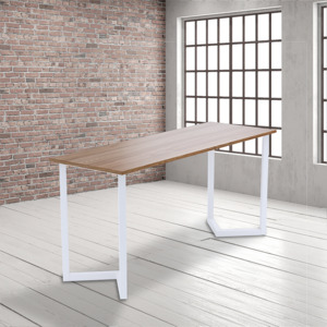 V Shaped Table Bench Desk Legs Retro Industrial Design Fully Welded - White