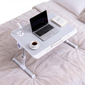 Office Furniture: Adjustable Laptop Table Stand Lap Bed Tray for Home Office & Study Use