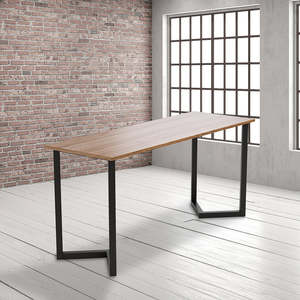 Office Furniture: V Shaped Table Bench Desk Legs Retro Industrial Design Fully Welded - Black
