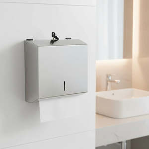 304 Stainless Steel Wall Mounted Paper Towel Dispenser Holder for Bathroom & Kitchen