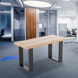 Home Furniture: Trapezoid Shaped Table, Bench & Desk Legs – Retro Industrial Fully Welded Design in Black